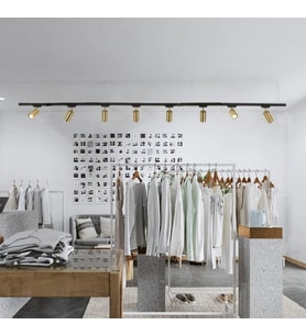 MYLİGHTS RAY SPOT ESKİTME 8Lİ  LED SPOT 2 MT RAY ÜZERİNDE GÜN IŞIĞI LEDLİ (Siyah)