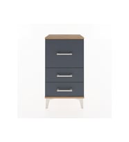Arges Komodin 3 Çekmeceli 44x30x80 Çam-Antrasit