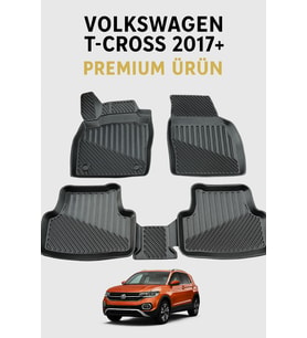 Volkswagen T-Cross 2017+ Uyumlu 3D Oto Paspas Premium