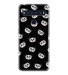 TCL 10L 10 Plus 10SE 20E 20SE 30SE L7 Kılıf Desemli Silikon Panda Suratları 1773
