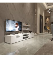 Decoraktiv Eko 4 Mdf Dvd Tv Ünitesi Tv Sehpası - Parlak Beyaz