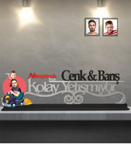 Kişiye Özel Babalar Günü Baba Erkek Çocuk Karikatürlü Kolay Yetişmiyor Ahşap Biblo Model-1