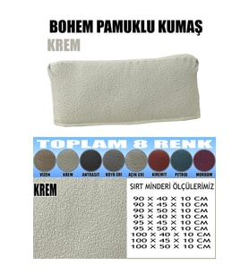 LUX BOHEM PAMUKLU KUMAŞ 2 ADET SIRT MİNDERİ