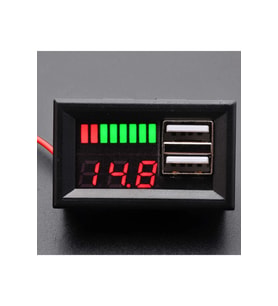 12v-5v Dönüştürücü Çift Usb Dijital Akü Ölçer