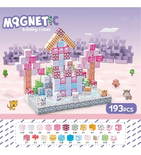 Manyetik Minecraft Tarzı 193 Parça Masal Şatosu Yapı Blok Seti