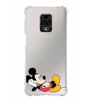 Xiaomi Redmi Note 9S Köşe Korumalı Antişok Kapak Mickey Mouse Tasarımlı Şeffaf  Kılıf