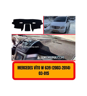 Mercedes -benz Vito W639 2003-2014 Ön Gögüs Panel Torpido Koruma Koruyucu Kilifi Halisi Örtüsü