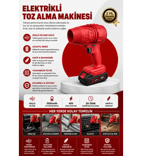 Güçlü Motorlu Elektrikli Toz Alma ve Temizleme Aleti