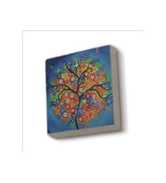 Ağaç Baskılı Taş Magnet 5X5