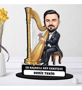 Arp Sanatçısına Hediye Kişiye Özel Karikatürlü Biblo