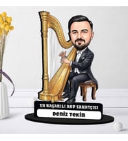 Arp Sanatçısına Hediye Kişiye Özel Karikatürlü Biblo