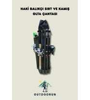 Haki Balıkçı Sırt ve Kamış Olta Çantası