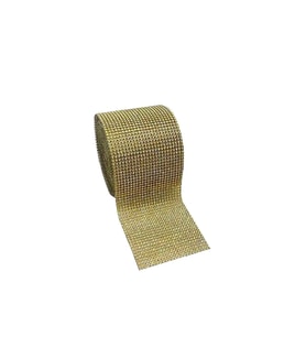 Taş Görünümlü Plastik Şerit 14 Cm (9 Metre)  Gold