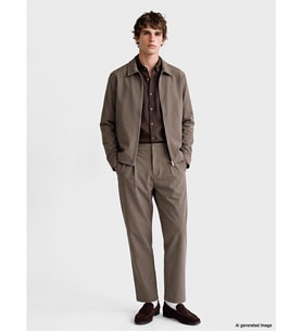 LCW Vision Bej Loose Fit Erkek Pileli Pantolon