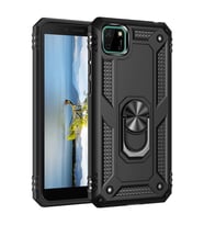 Newface Huawei Y5P Kılıf Sofya Yüzüklü Silikon Kapak - Siyah