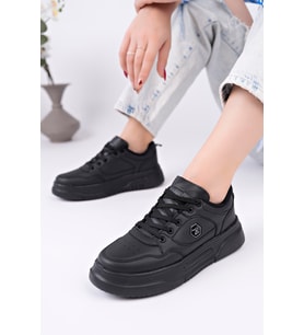2021 Ortopedi Sararmaz Taban Sneaker Ayakkabı (Siyah)