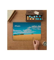 Buğday Tarlası - Mavi Gökyüzü Manzarası Tasarımı 240 parça Ahşap Puzzle Ahşap Kutuda MP01365