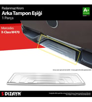 Mercedes X-Class Krom Arka Tampon Eşiği 2017 Üzeri A+ Kalite