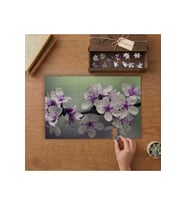 Dalda Kiraz Çiçekleri Tasarımı 240 parça Ahşap Puzzle Ahşap Kutuda MP05645