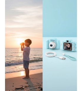 Mavi Taşınabilir Mini Kamera Hd Video Fotoğraf Çekimli Usb Şarjlı Hafıza Kart Destekli