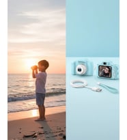 Mavi Taşınabilir Mini Kamera Hd Video Fotoğraf Çekimli Usb Şarjlı Hafıza Kart Destekli