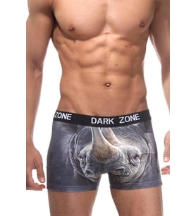Erkek Pamuklu Gergedan Desenli 3D Boxer (Çok Renkli)