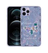 Lexroo iPhone 13 Pro Kılıf Desenli Sert Silikon Mumila Kılıf - Lilac Flower