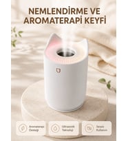 Aroma Difüzör Hava Nemlendirici Sessiz Çalışma Led Gece Lambası