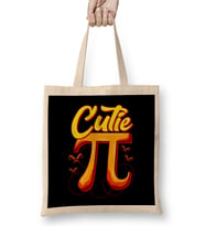 Cute & Funny Cutie Pi Math Pie Butterfly Math Pun Bez Çanta Uzun Saplı