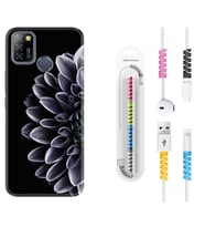INFINIX Smart 4 5 6 Zero 8 S5 Pro Kılıf Kablo Koruma Spiral Silikon Çiçekler 1639