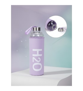 H2O Kılıflı Pastel Renk Cam Matara 1000 ML