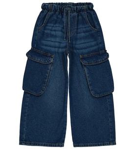 Civil Girls Büyük Cepli 6-9 Yaş Pantolon - Mavi