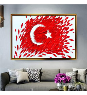 Altın Çerçeveli dekoratif tablo a1967 (Gold)