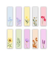 10 Adet Çiçekler Kitap Ayracı (40x145 mm)