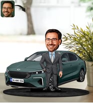BK Gift Kişiye Özel Erkek Urla Renk Togg Karikatür Biblo -1, Arkadaşa Hediye, Araba Hediyesi