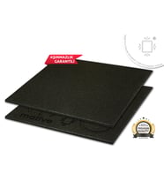 Motive Rubber Soğuk Pres Majör Black 100x100 cm 2 cm Profesyonel Aşınmazlık Garantili Soğuk Pres Kauçuk Zemin 1 Adet