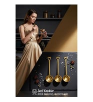 3 lü Şeker ve Ölçü Kaşığı Vintage Design 715870