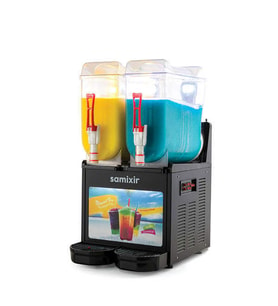 Samixir SLUSH24.BA Slush Twin Allure, Granita, Meyve Suyu Dispenseri, 12+12 L, Siyah