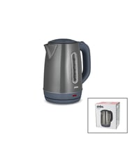 GRİ ÇELİK KETTLE SU ISITICISI KABLOSUZ KULLANIM 1.8LT 360 DERECE DÖNEBİLME OTOMATİK KAPANMA SK-8031 (5343)