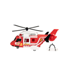 Küçük Kahramanlara Büyük Maceralar: Sesli ve Işıklı 36 cm İtfaiye Helikopteri (Kırmızı)