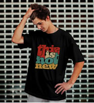 Özel Tasarım Oversize Siyah Tshirt (AG783)