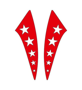 Cg Kırmızı Yıldızlı Çamurluk Yan Sticker