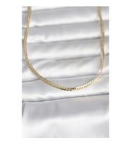 Mey İthalat® CM 14K Gold Renk Yassı Zincir Model 45 cm Kadın Kolye