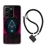 Vivo Y35 Kılıf Resimli Boyun Askılı İpli Desenli Silikon Series Game Boy 1816