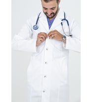 PROF Almonds Doktor Önlüğü %100 Pamuk (Beyaz)