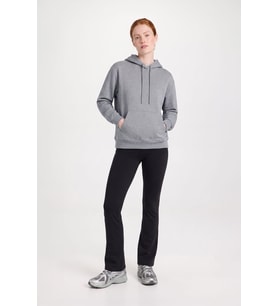 Kadın Kapüşonlu Cepli Gri Sweatshirt