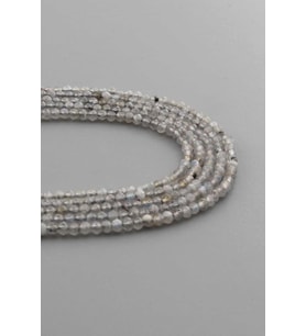 Labradorit Doğal Taş Parlak Küre Kristal Kesim 2mm Dizi [AA]