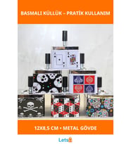 Renkli Metal Küllük, Dayanıklı ve Şık Dekoratif Tasarım