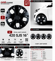 Seat Uyumlu 16 Inc Kırılmaz Parlak Siyah Jant Kapağı 1 Takım 4 Adet No:420
