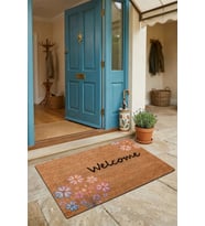 Valerine Life Kapı Önü Paspası 45x70cm Kaymaz Taban iç Dış Mekan Verbena Hastata Mine Çiçeği